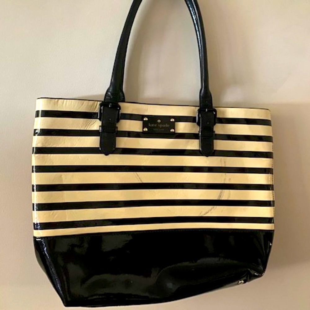 ❤️ SALE ❤️ kate spade large striped patent…